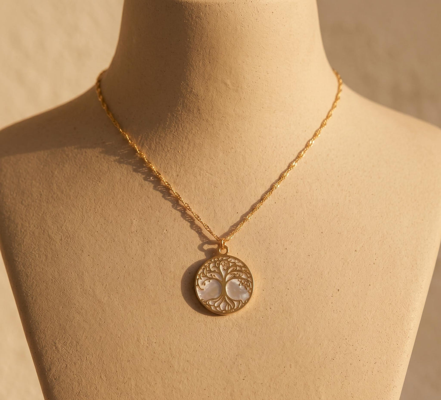 Tree of Life Necklace Gold • Mother of Pearl Tree Necklace • Family Tree Necklace • Spiritual Necklace Women • Mothers Day Gift