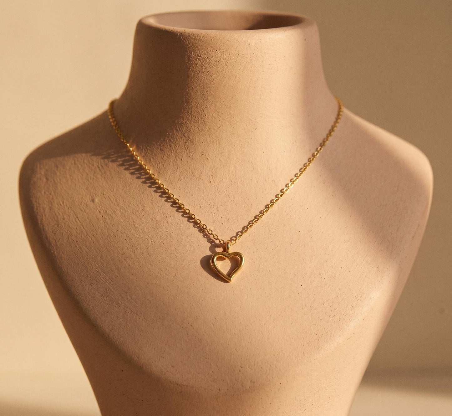 Open Heart Necklace Gold • Dainty Double Heart Pendant • Minimalist Heart Necklace • Love Necklace Women • Birthday Gift for Her