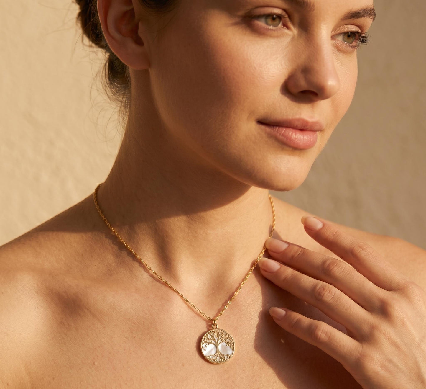 Tree of Life Necklace Gold • Mother of Pearl Tree Necklace • Family Tree Necklace • Spiritual Necklace Women • Mothers Day Gift