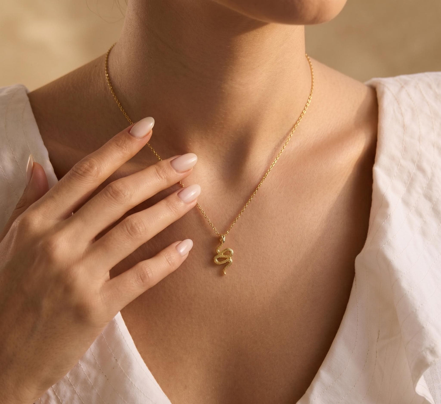Snake Necklace Gold • Dainty Snake Pendant • Serpent Necklace Women • Gold Snake Jewelry • Witchy Necklace • Birthday Gift for Her