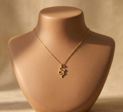 Snake Necklace Gold • Dainty Snake Pendant • Serpent Necklace Women • Gold Snake Jewelry • Witchy Necklace • Birthday Gift for Her