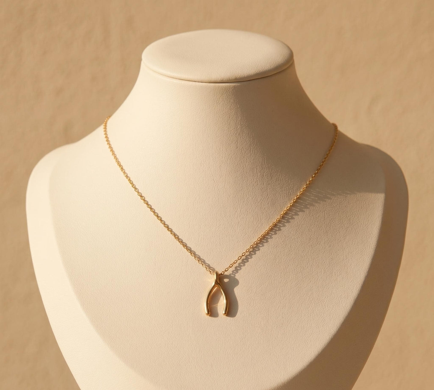 Wishbone Necklace Gold • Summer Lucky Charm Necklace • Dainty Wishbone Pendant • Good Luck Jewelry Women • Birthday Gift for Her